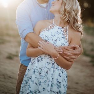 Fringe - Blue and White Dress